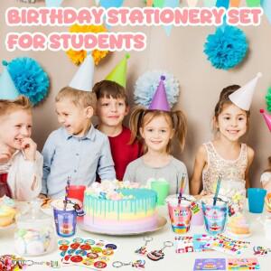 12/24세트 어린이 생일 파티 선물 가방 답례품 교실 보상 연필과 컵 포함