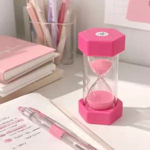 핑크 모래시계 타이머 3분 시간측정 어린이집 명상 집중 공부도구