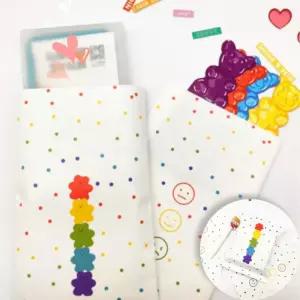 얼굴 봉투 5색 구디백 종이 2종 곰돌이 선물 포장 지