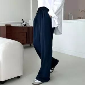 투턱 와이드 남성 린넨 밴딩 팬츠 캐주얼 편한 일자핏 남자 바지