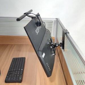 고정 모니터암 파티션 브라켓 바퀴 다방향 AB조절가능및벽걸이0 6 6cm다기능신형3세대