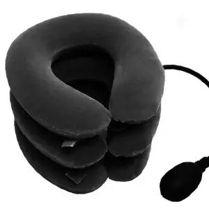 목 견인 스트레칭 기구 경추 베개 거북목 일자목 자세 개선 공기 주입식 펌프