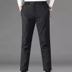 편안하게 착용 가능한 따뜻한 기모 정장 팬츠