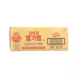 1BOX 오뚜기 딸기쨈 디스펜팩 12gx480개 / 오뚜기딸기쨈,디스펜팩,일회용딸기쨈