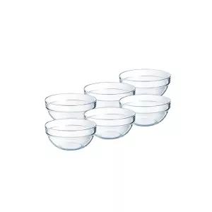 루미낙 엠필러볼 전자렌지용 강화유리 믹싱볼 샐러드볼 엠필러블볼 2호 (7cm) 6개 전용박스 1세트