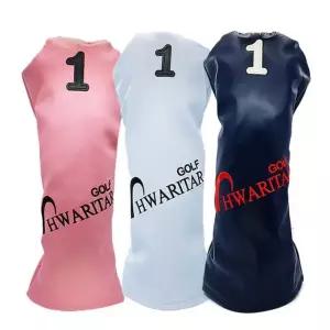 골프천사 채리터 헤드커버 핑크 드라이버우드 유틸 골프퍼터커버