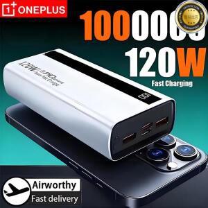원플러스 1000000mAh 대용량 파워뱅크 디지털 디스플레이 모바일 120w 고속 충전 LED