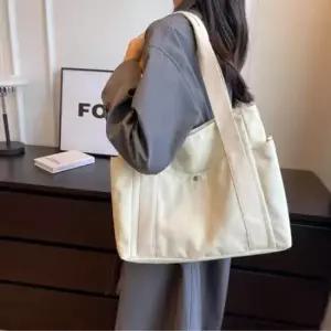 여자여행가방 가벼운 포켓 수납 데일리 토트백 캔버스백 에코백