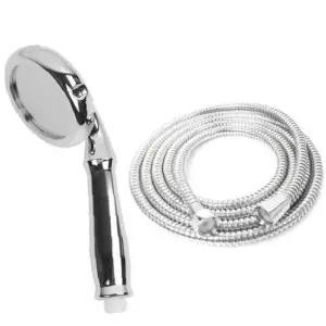 자취방샤워호스 고수압 미세분사 일반1.5m 크롬도금 샤워기헤드줄