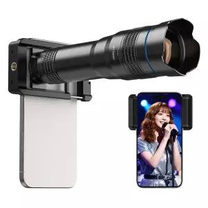 호환  APEXEL 업그레이드된 36배율 망원 렌즈 및 스마트폰용 전문 텔레 줌 카메라 렌즈 조류 관찰 및 사냥