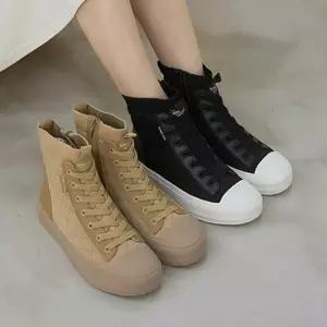 키높이하이탑 기모원단 하이탑 스니커즈 발편한신발 옆지퍼 키높이