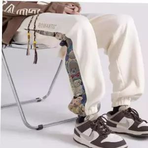 조커바지 스웨트팬츠 통큰 허벅돼 곰돌이자수 카고조거팬츠