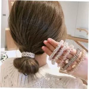 크리스탈 위즈템 헤어밴드 진주 머리끈