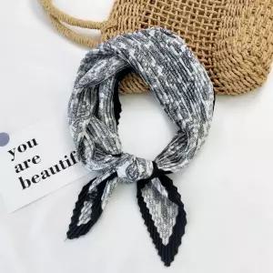 [지앤지] 주름 플리츠 스카프 방도 쁘띠 미니 하객룩 롱 사각 숄 포인트 가을 봄 머플러 목도리