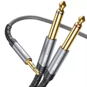 코드웨이 3.5 스테레오 to 5.5 모노 TRS Y형 오디오 연장 케이블 1.5m