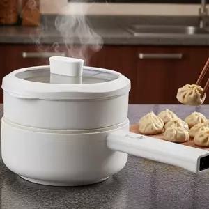 전기 멀티쿠커 2단 멀티 찜기 세라믹 전기 냄비 쿠커 포트 라면