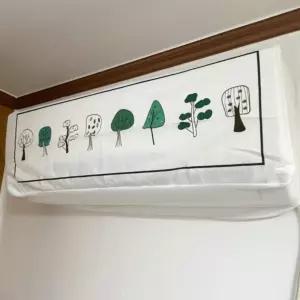 중형 벽걸이 에어컨커버 덮개 보관 먼지차단 가림막 가리개 카바콘 덮게 보호