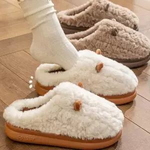 [라일리] Rly 사무실 겨울 홈 슬리퍼 여성 거실화 실내 쿠션