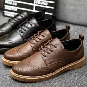 남성 빅사이즈 클래식 윙 브로그 로퍼 구두 2컬러겨울 남자스니커즈 캐주얼슈즈 여성 신사화 키높이 여자