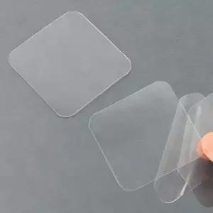 투명 사각 양면 부착 패드 미끄럼 방지 붙이는 젤형 실리콘 논슬립 쿠션