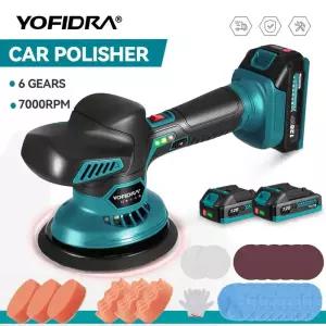 무선광택기 YOFIDRA 무선 차량용 광택기 6단 전기 7000RPM 왁싱 기계 마키타 18v 배터리 핀용