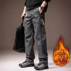 바지 남친 캐주얼 추동 삼방기능성 야상 바람막이 기모 아이템 트렌디 면린넨 HT4