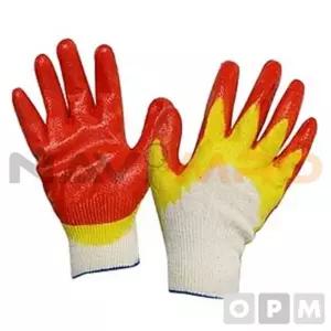 산업용품 이중코팅 장갑(황) 노랑-적색-코수(G) 13 1PK(10켤레)