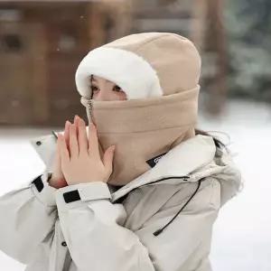 소프트 QY89SZ05 바라클라바 원단 방한 후드 남여공용 지퍼