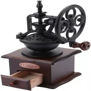 빈티지 스타일 수동 커피 그라인더 원두 페퍼 스파이스 핸드 밀 레트로 디자인