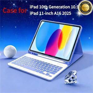 아이패드 10세대 2022 10.9인치용 케이스 11인치 A16 키보드 포함 탈부착식 무선 블루투스