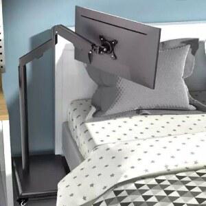 침대 모니터암 각도 조절 학교 높이 강의 누워서 데스크암 스크린 거치대 리프트 70cm