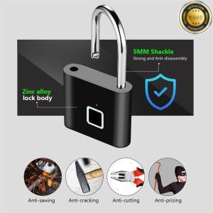 KERUI 지문 잠금장치 키리스 USB 충전 스마트 자물쇠 방수 도어락 0.2초 잠금해제 휴대용 도난 방지 아연