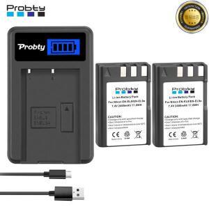 2400mAh EN-EL9 EN EL9A 배터리 + Nikon D3000 D40 카메라용 LED 충전기