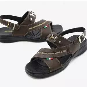 남성 댄디 샌들 슬리퍼 여름 캐주얼 스트랩 가죽 신발