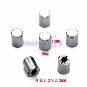 10개 8×10MM 실버 플라스틱 전기도금 버튼 캡 택트 스위치 전원 패널 사각형 구멍 3.2MM