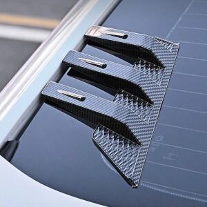 호환 2Pcs 범용 자동차 후면 유리 사이드 스포일러 리어 윙 트림 벤트 장식 일반 창 루버 외부