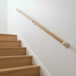 나무 우드랩핑 핸드레일 복도 계단손잡이 병원 요양원 학교 안전손잡이 38파이