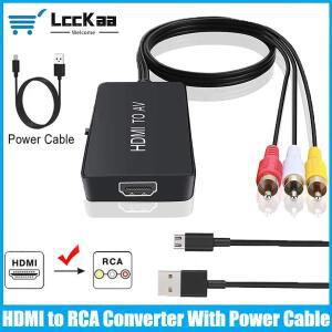 HDMI To AV 변환기 3RCA CVBs 컴포지트 비디오 오디오 어댑터는 TV 스틱 Android Box 용 PAL/NTSC를 지원합