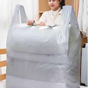 대용량 이사 이불 보관 가방 손잡이형 비닐 봉투 튼튼한 재질 정리 용품