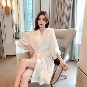 여성 잠옷 샤워 원피스 가운 홈드레스 가디건 수영장 여행