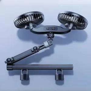 차량용 듀얼팬 선풍기 자동차 뒷좌석 쿨링팬 휴대용 거치형