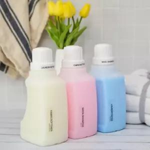 세제 소분용기 디스펜서 액체 손잡이 용기 2종 흐름 방지 이중캡 세탁세제 리필통