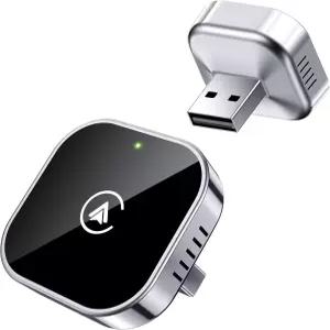 Teeran 2 in 1 무선 카플레이 및 안드로이드 오토 어댑터 간편한 설정 플러그 앤 플레이 빠른 원활한