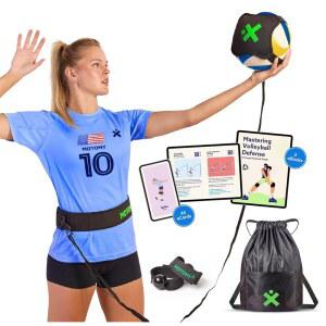 MOTOMY 배구 훈련 장비 지원 u2018VolleyPal u2019 u2013 서브 스파이크 세트 앤 패스를 위한 솔로 리바운더 트레이너; 청소년 소녀들을 실내외 연습 선물