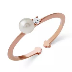 로즈골드 패션 루치아 진주 반지 링 yjc7+9jYJ