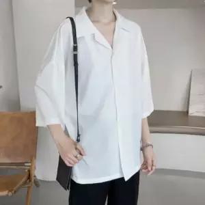 7부 여름셔츠 오버핏 캐주얼정장룩 패션코디 남자상의