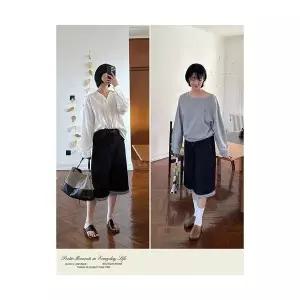 여자 청 빈티지 청바지 청반바지 슬림핏 반바지 초가을 하이웨스트 MF3