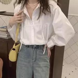 여름블라우스 셔링 넥라인 러블리 여성 루즈핏 블라우스