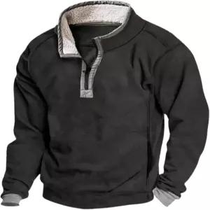 도미리카 웨스턴 롱혼 그래픽 후드 카우보이 풀오버 크루넥 칼라 하프 지퍼 빈티지 플리스 스웨트셔츠