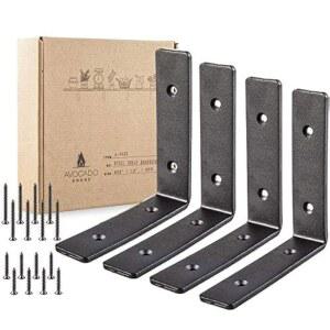 튼튼한 금속 철 L 5MM 소박한 DIY 15.2 3.8CM(1.5인치) 나사 6인치) 너비 브래킷 X 스틸 선반 걸기 두께 지지대 포함 벽 15.2CM(6 책장 또는 브래킷: 산업용